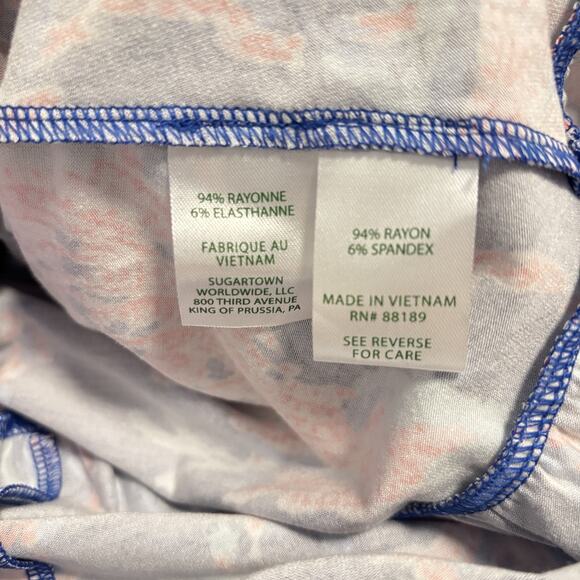 Lilly Pulitzer Dress Womens Large Blue Madsen Midi Swim On Over Coral Print NWT - Picture 10 of 14